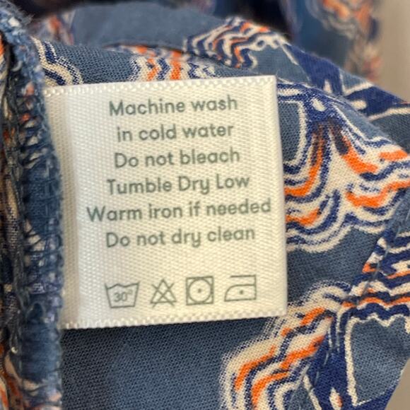 Roller Rabbit Blue and Orange Midi Dress - Picture 7 of 10